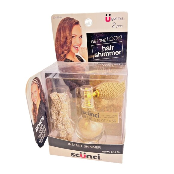 scunci Other - NIB Scunci Hair Shimmer Mist Spray GOLD Sparkling Accent Glitter Glimmer Ribbon